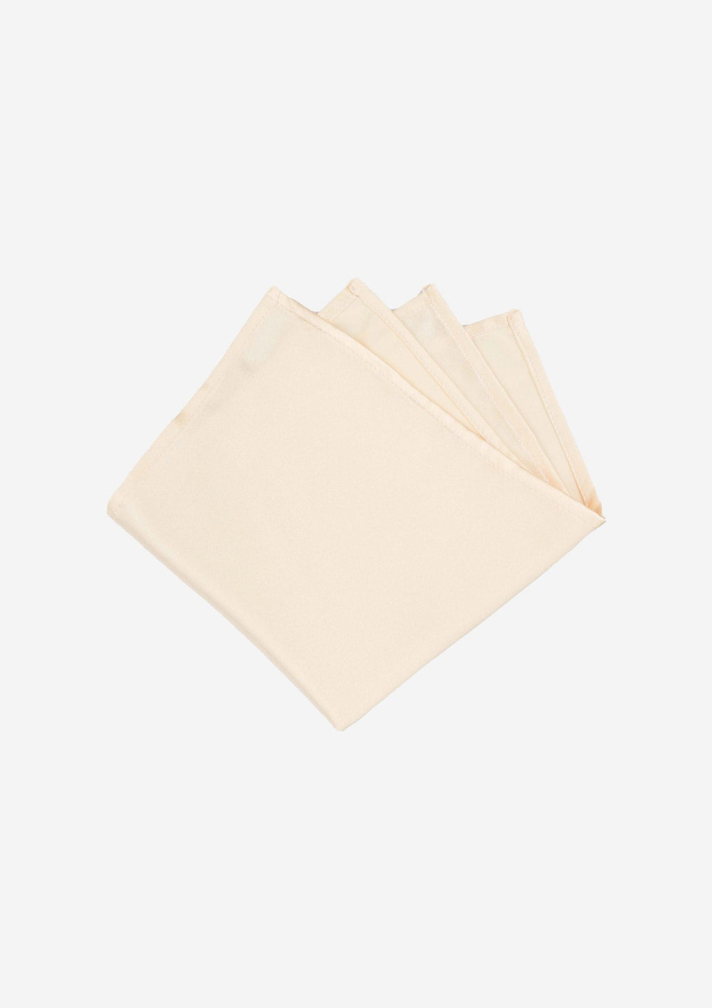 Silk Satin Champagne Pocket Square - SARTORO