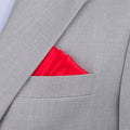 Silk Satin Chili Red Pocket Square - SARTORO