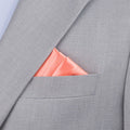 Silk Satin Coral Pocket Square - SARTORO