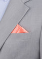 Silk Satin Coral Pocket Square - SARTORO