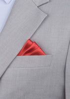 Silk Satin Crimson Red Pocket Square - SARTORO14