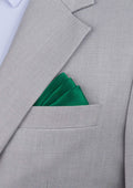 Silk Satin Emerald Green Pocket Square - SARTORO