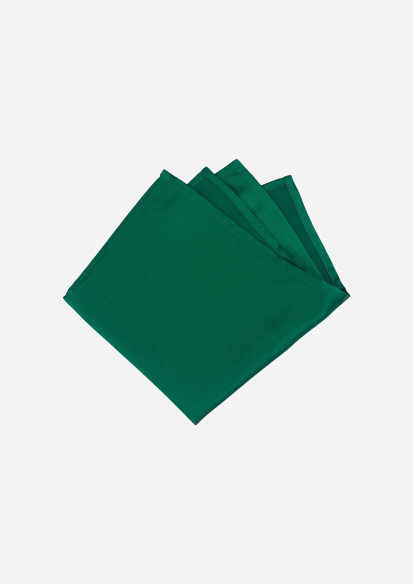 Silk Satin Emerald Green Pocket Square - SARTORO