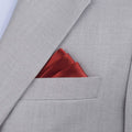 Silk Satin Garnet Red Pocket Square - SARTORO