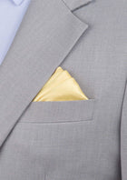 Silk Satin Gold Pocket Square - SARTORO853