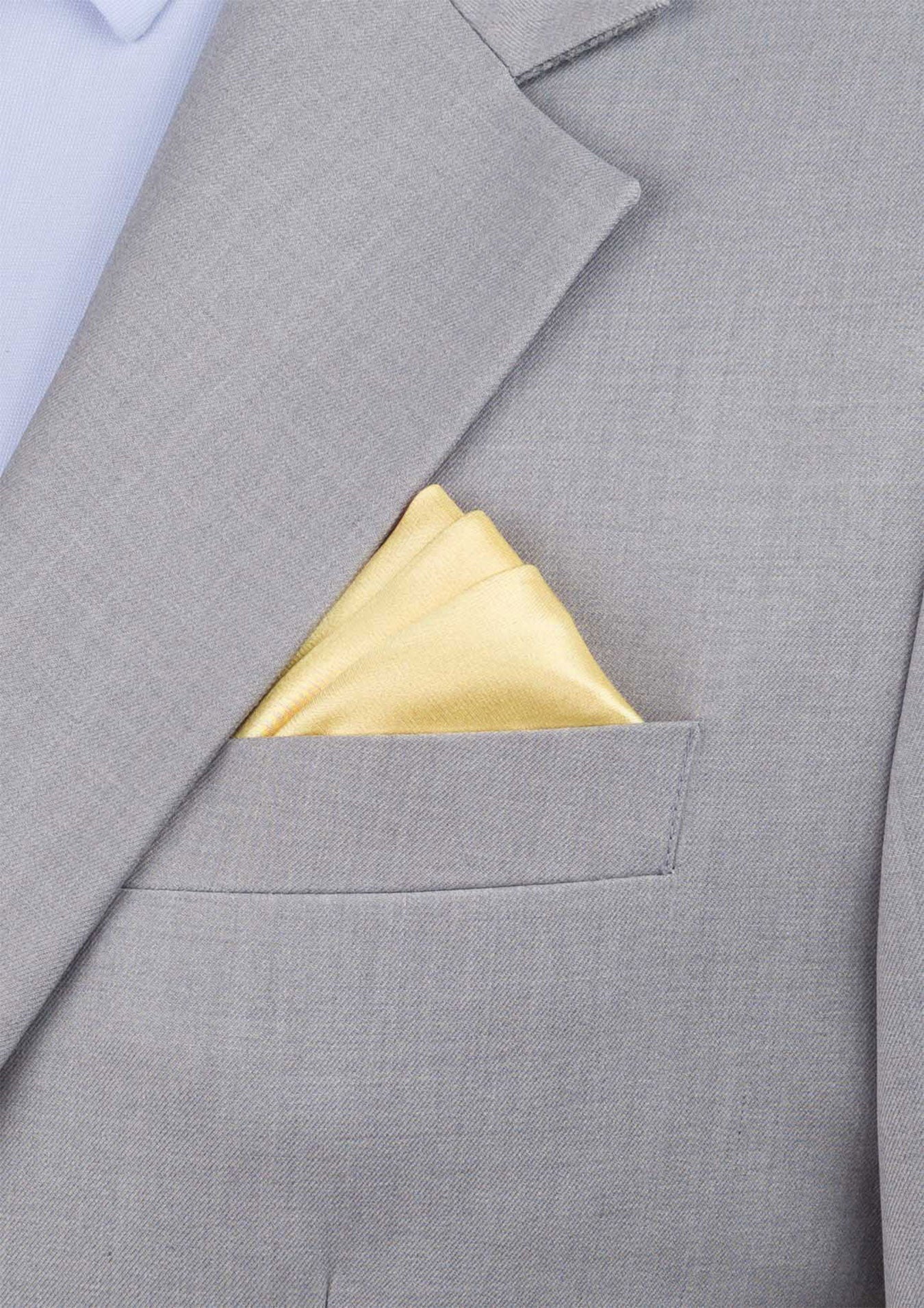 Silk Satin Gold Pocket Square