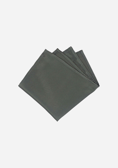 Silk Satin Graphite Grey Pocket Square - SARTORO