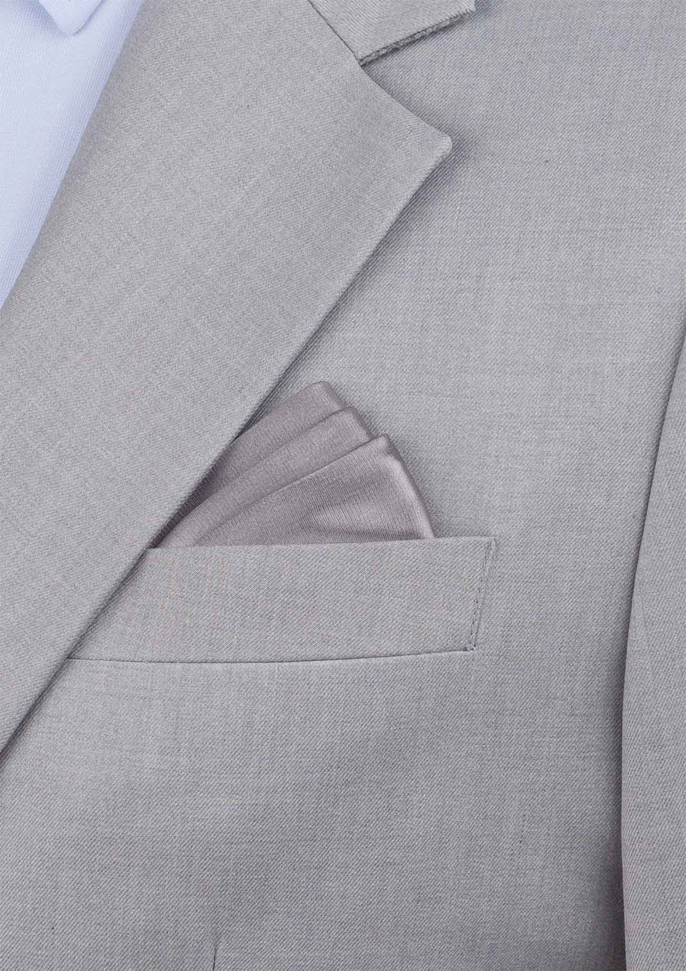 Silk Satin Grey Pocket Square