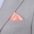 Silk Satin Light Coral Pocket Square - SARTORO