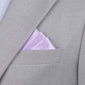 Silk Satin Lilac Pocket Square - SARTORO