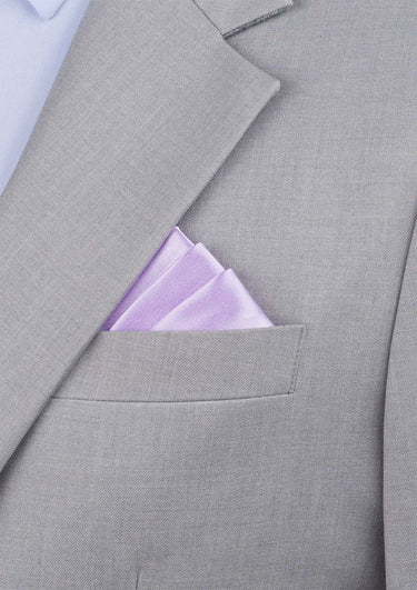 Silk Satin Lilac Pocket Square - SARTORO