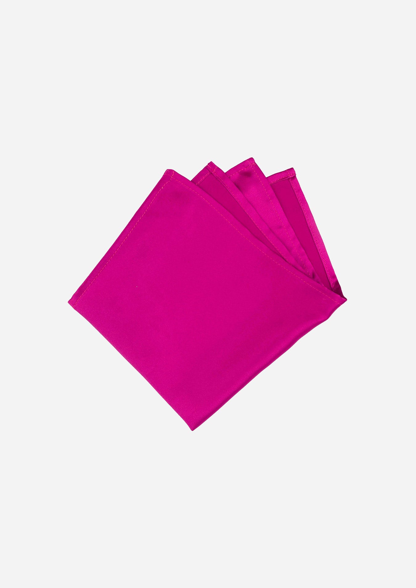 Silk Satin Magenta Pocket Square - SARTORO