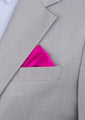 Silk Satin Magenta Pocket Square - SARTORO