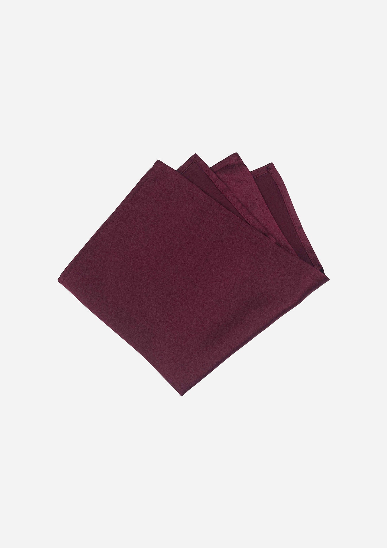 Silk Satin Merlot Pocket Square - SARTORO