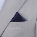 Silk Satin Navy Blue Pocket Square - SARTORO