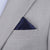 Silk Satin Navy Blue Pocket Square - SARTORO