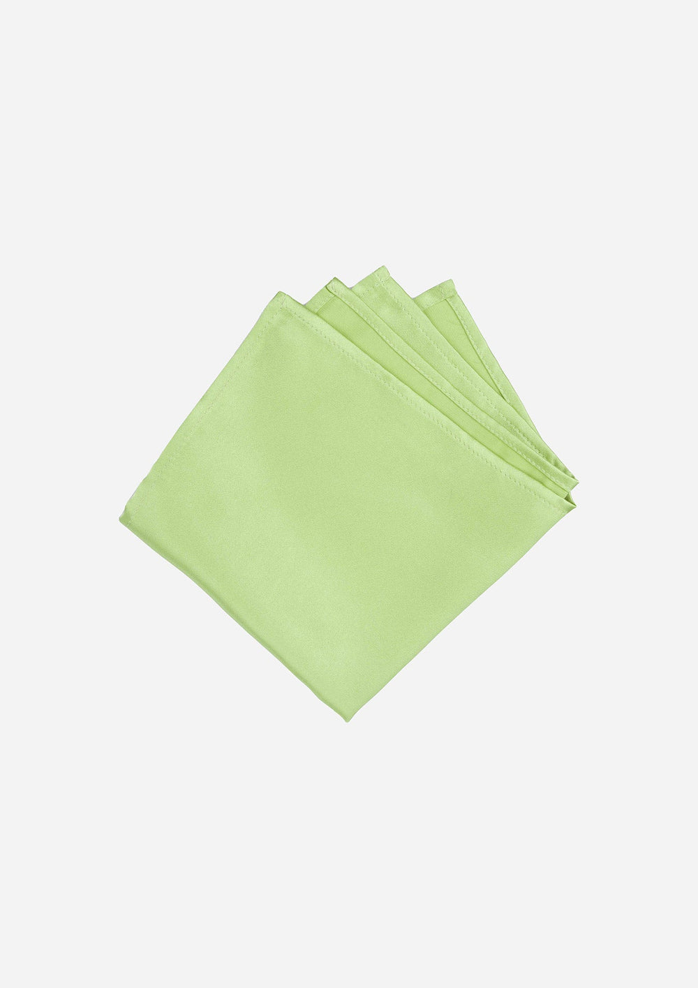 Silk Satin Pear Green Pocket Square - SARTORO