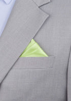 Silk Satin Pear Green Pocket Square - SARTORO331