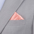 Silk Satin Pink Coral Pocket Square - SARTORO
