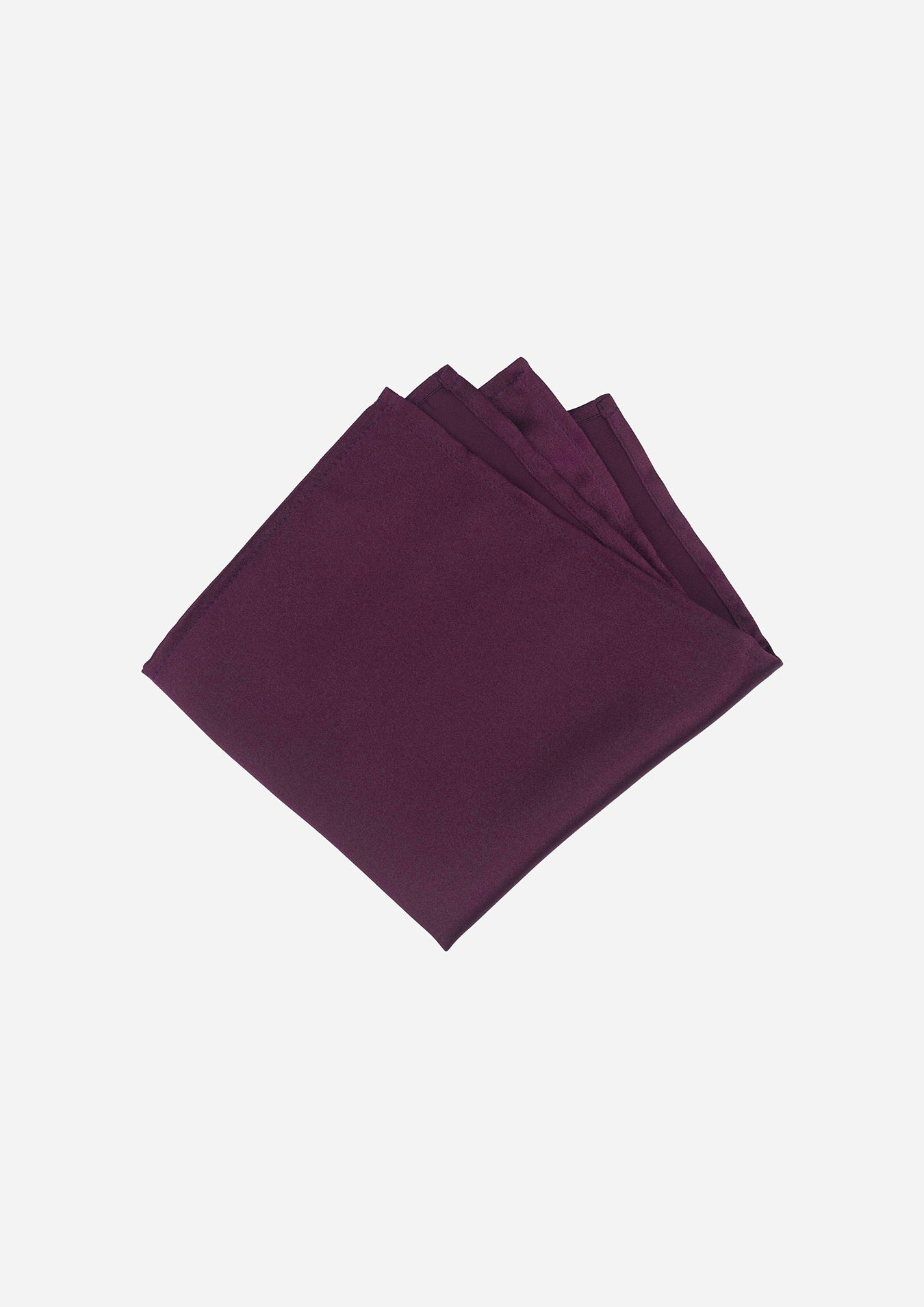 Silk Satin Plum Pocket Square - SARTORO