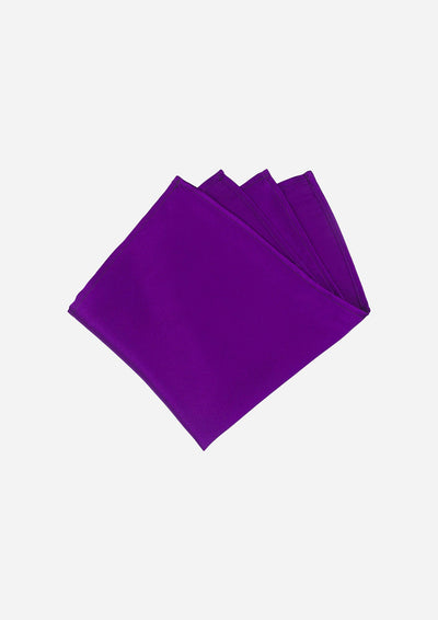 Silk Satin Purple Pocket Square - SARTORO