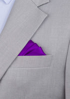 Silk Satin Purple Pocket Square - SARTORO265
