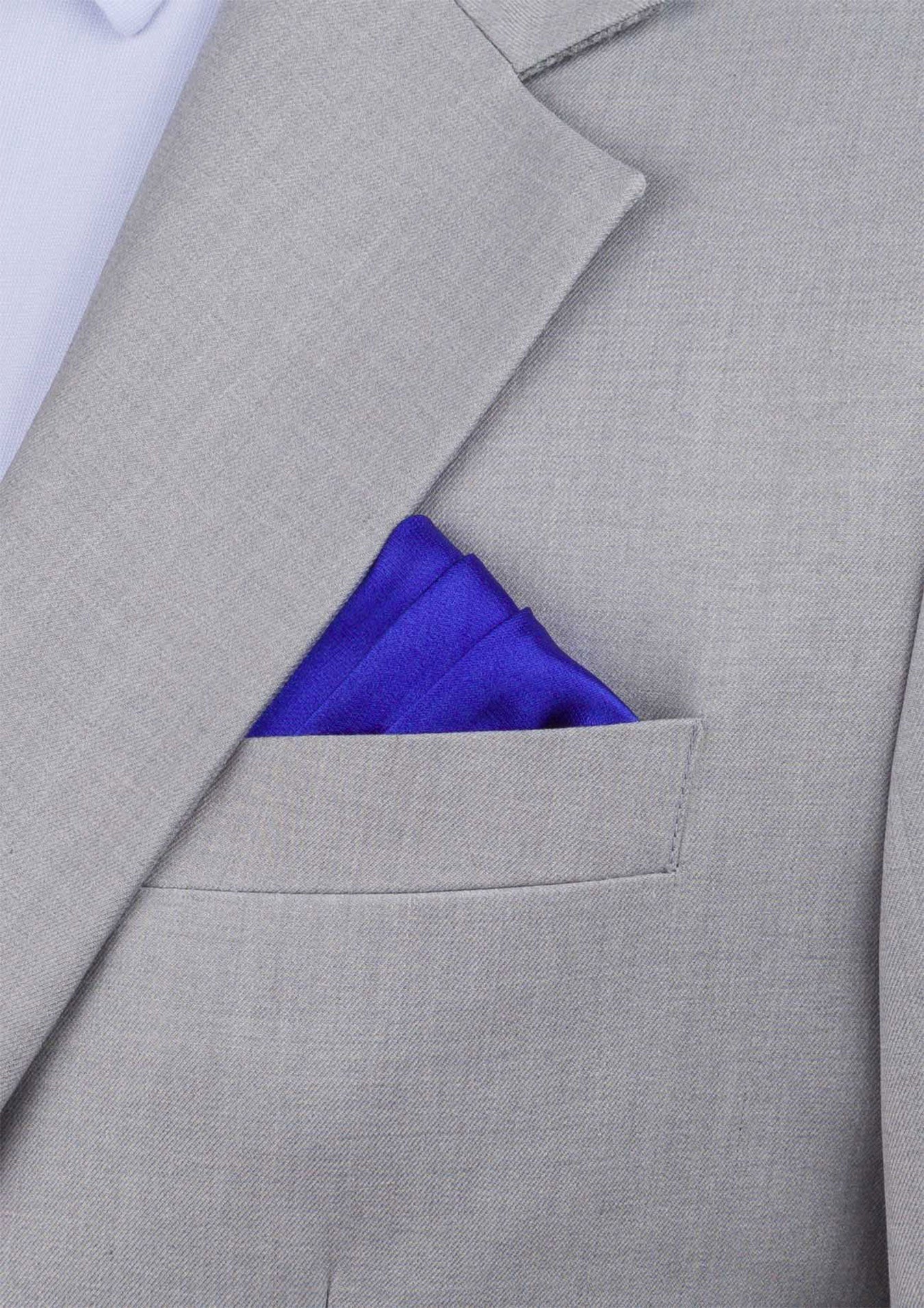 Silk Satin Royal Blue Pocket Square