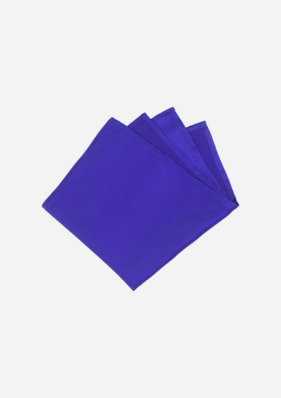 Silk Satin Royal Blue Pocket Square - SARTORO