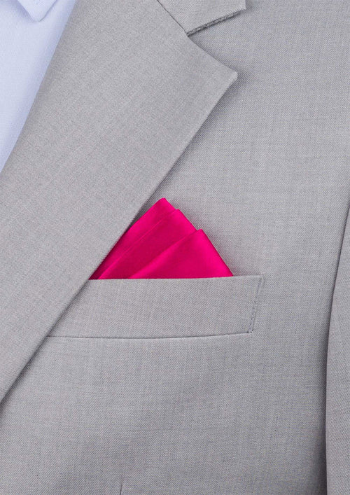 Silk Satin Ruby Pocket Square - SARTORO