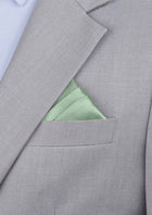 Silk Satin Sage Green Pocket Square - SARTORO777