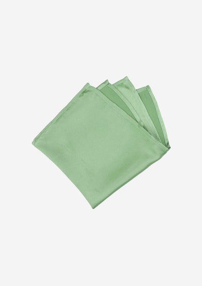 Silk Satin Sage Green Pocket Square - SARTORO