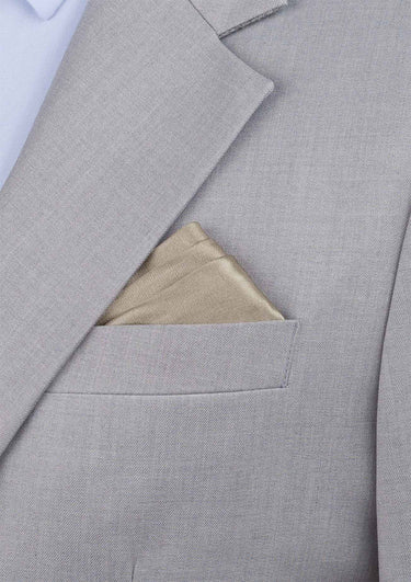 Silk Satin Silver Fox Pocket Square - SARTORO