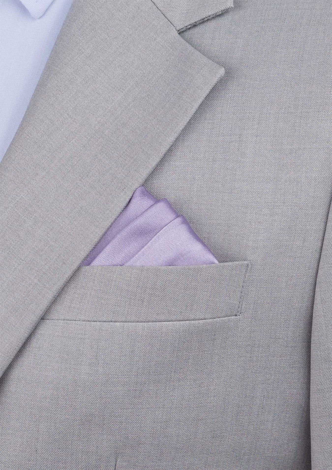 Silk Satin Thistle Purple Pocket Square