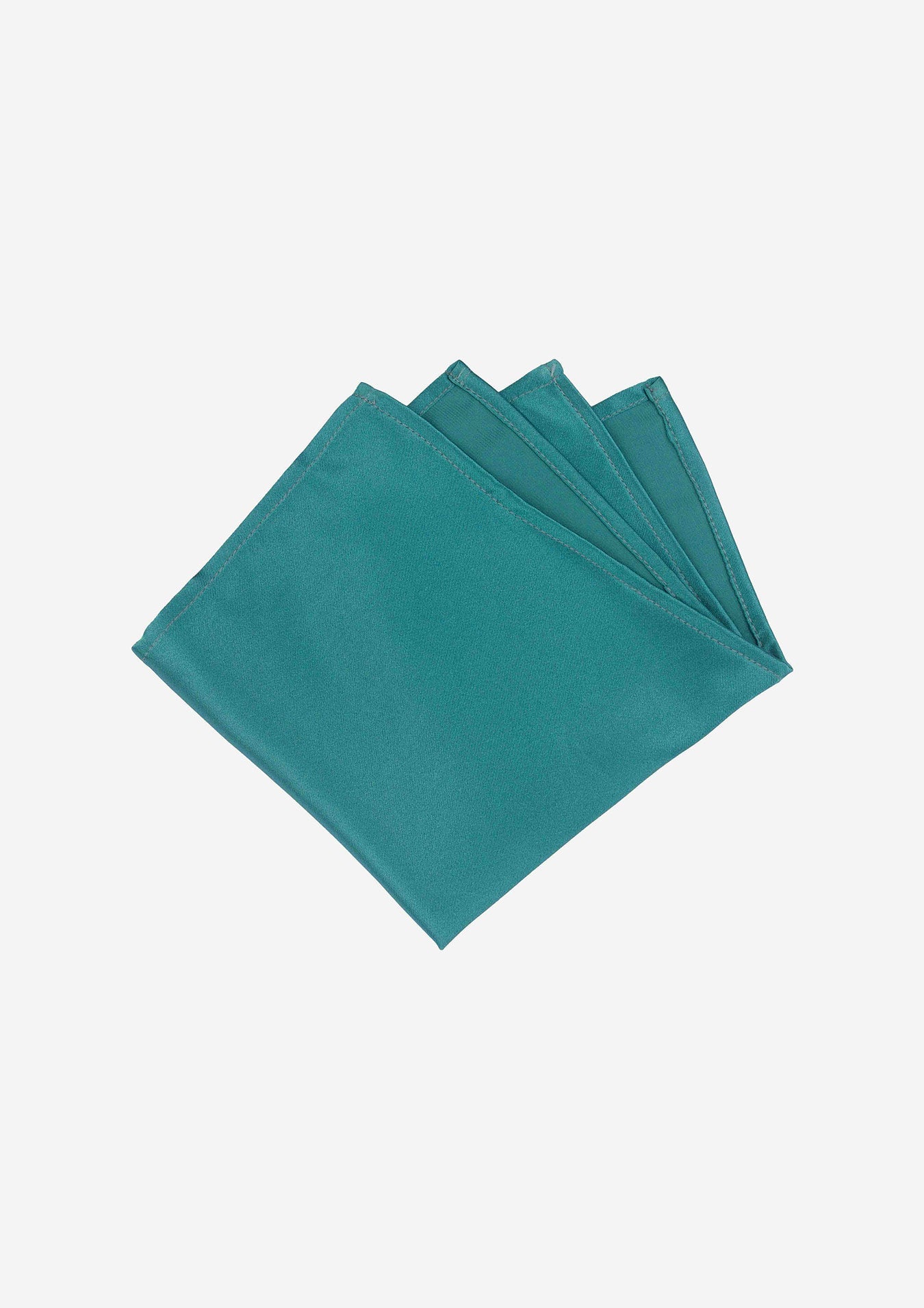 Silk Satin Turkish Blue Pocket Square - SARTORO