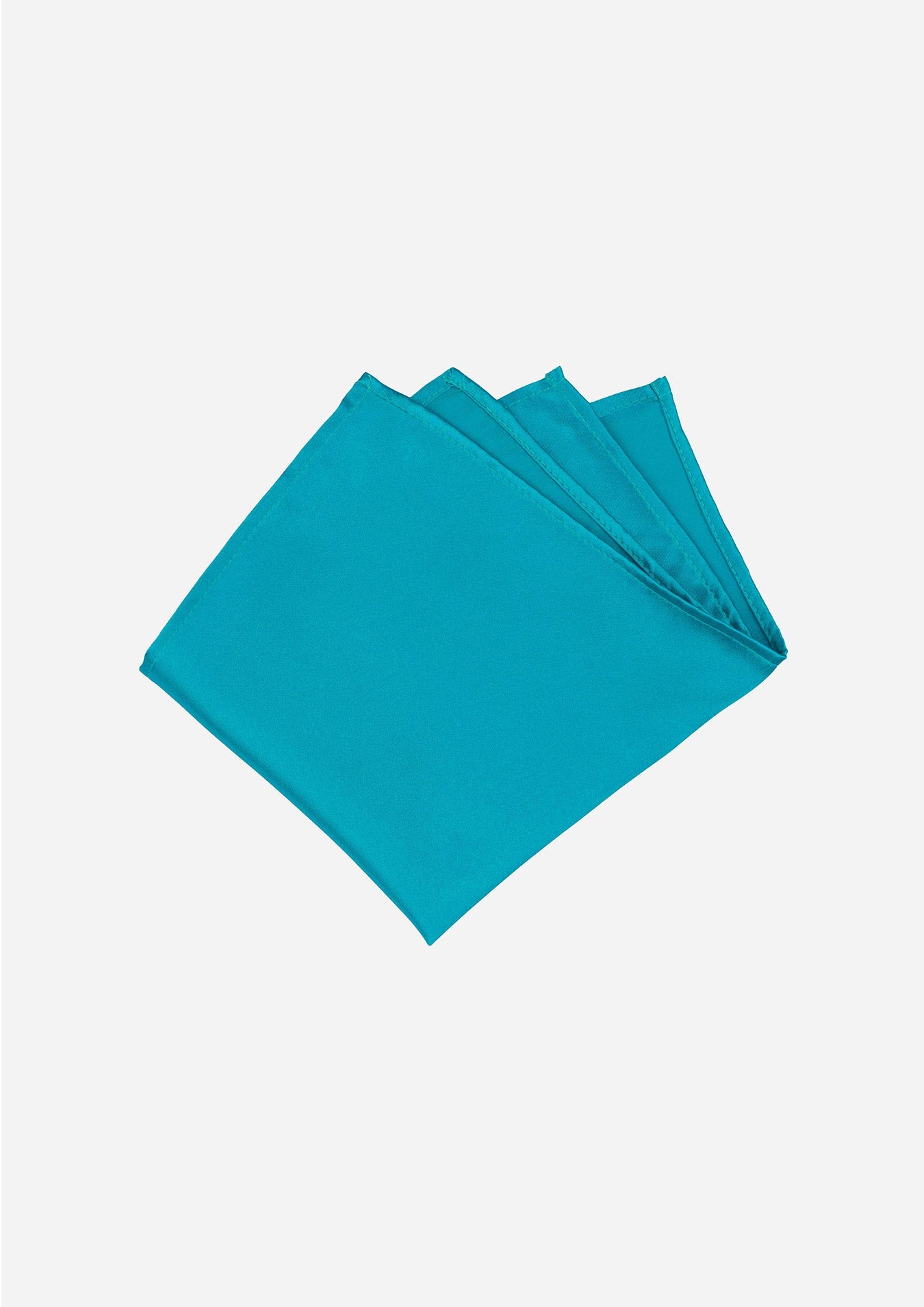 Silk Satin Turquoise Pocket Square - SARTORO