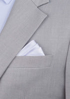 Silk Satin White Pocket Square - SARTORO399