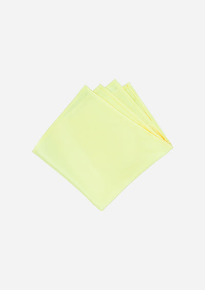 Silk Satin Yellow Pocket Square - SARTORO