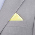 Silk Satin Yellow Pocket Square - SARTORO