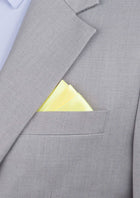 Silk Satin Yellow Pocket Square - SARTORO923