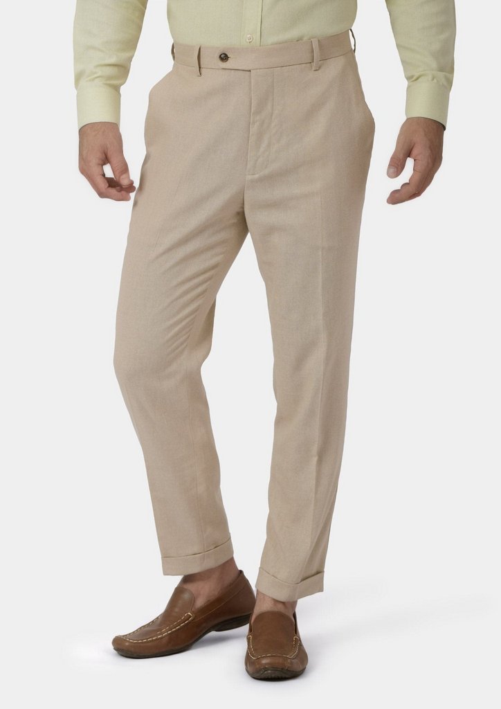 Simply Taupe Linen Pants453