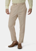 Simply Taupe Linen Pants - SARTORO489