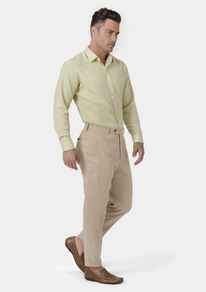 Simply Taupe Linen Pants - SARTORO