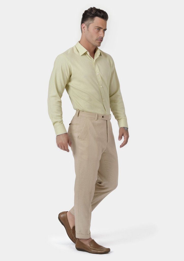 Simply Taupe Linen Pants - SARTORO