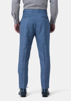 Sky Blue Windowpane Pants - SARTORO32