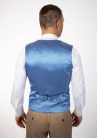 Sky Blue Windowpane Vest - SARTORO866