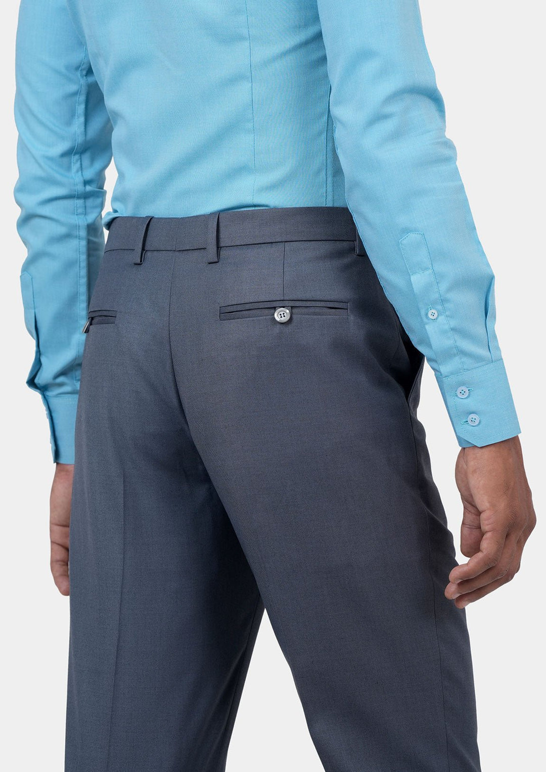 Slate Grey Twill Pants - SARTORO