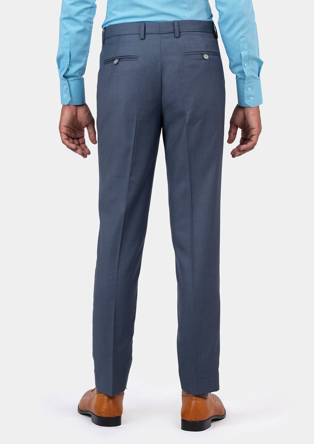 Slate Grey Twill Pants - SARTORO