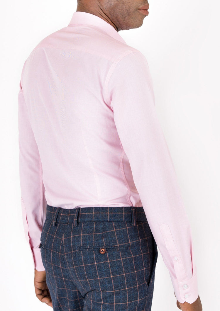 Soft Pink End On End Shirt - SARTORO