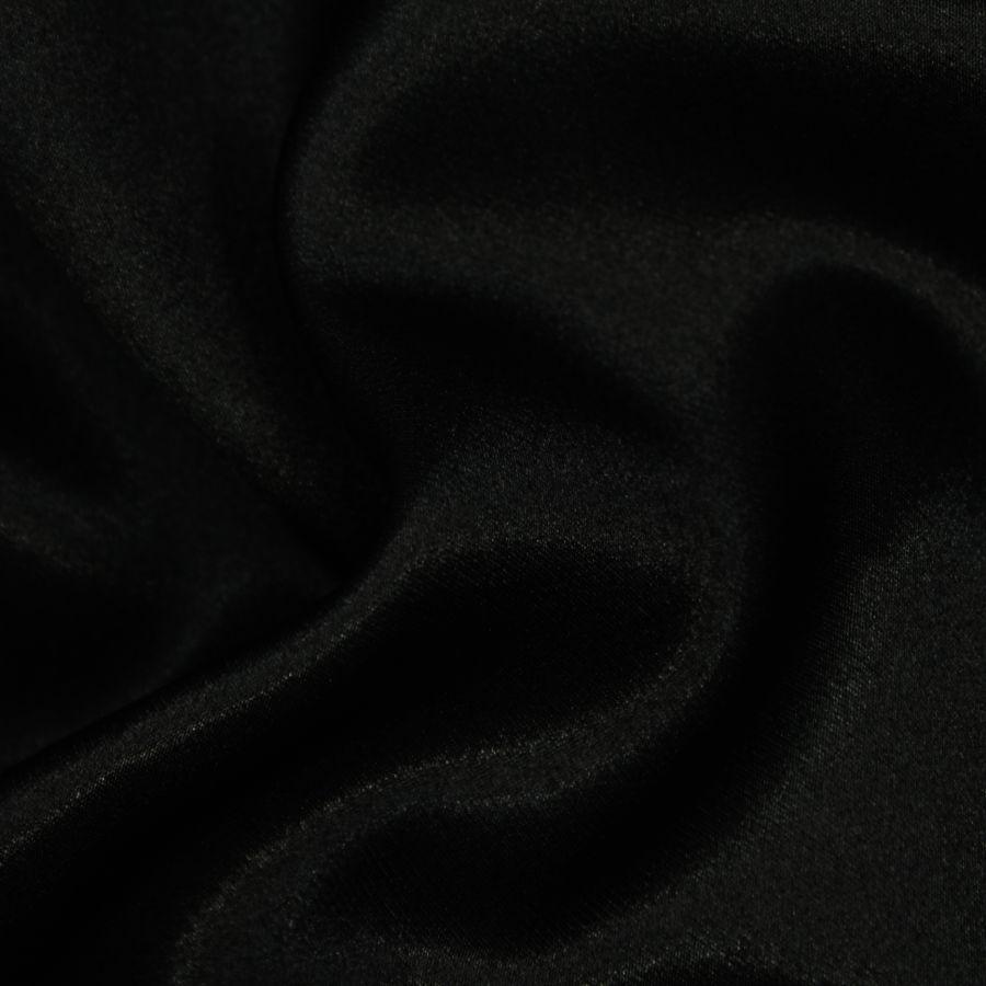 Silk Satin Black Pocket Square - SARTORO