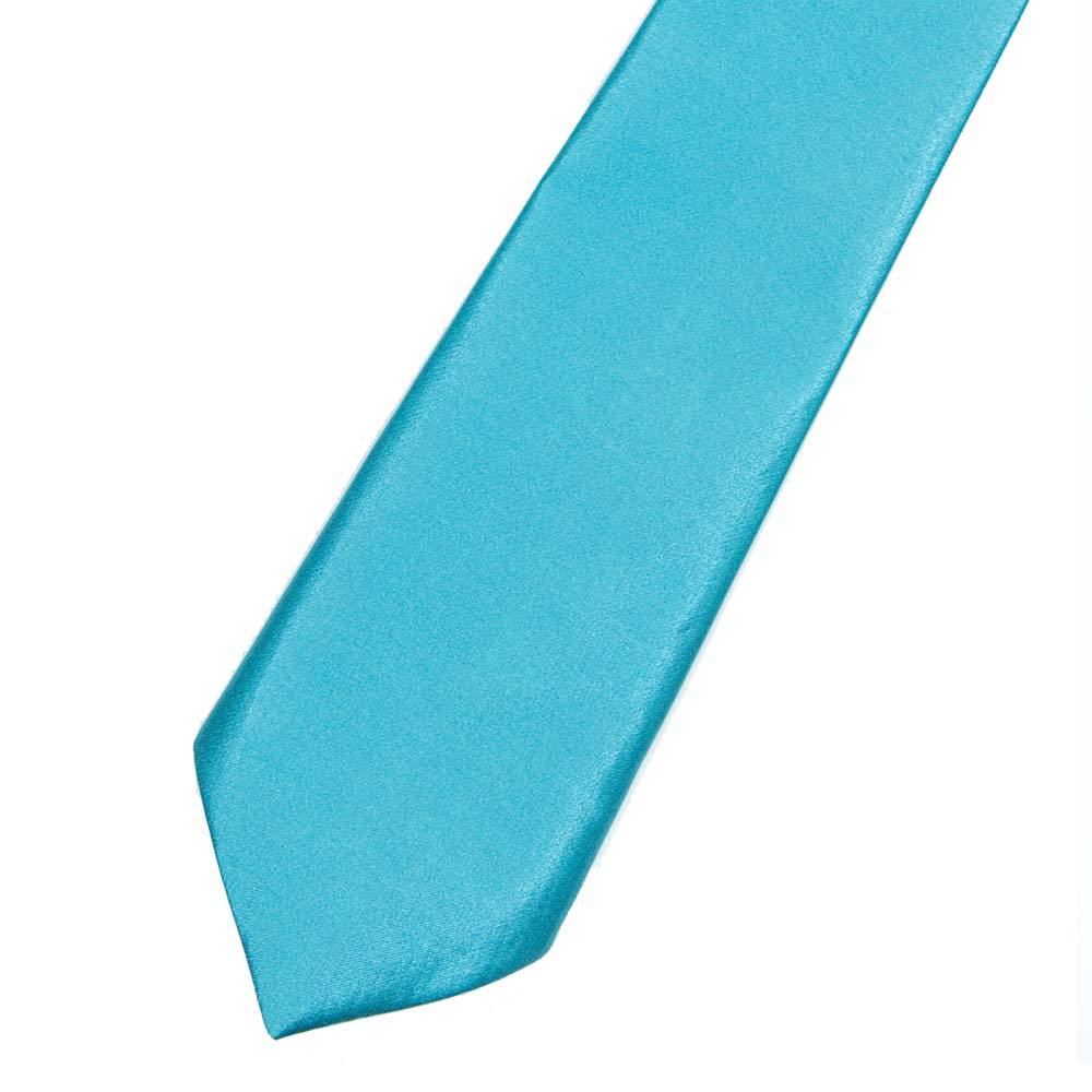 Silk Satin Turquoise Tie